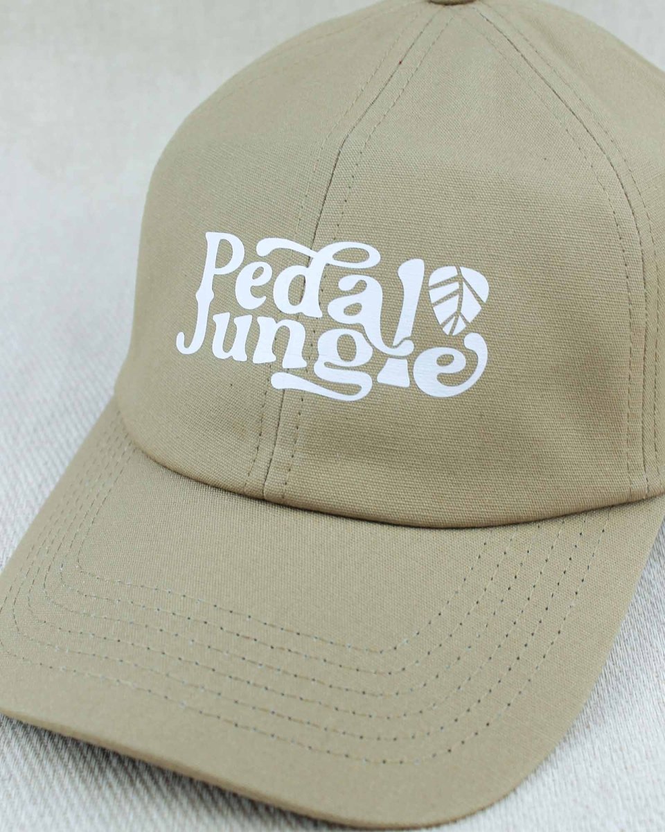 Pedal Jungle Organic Cotton 6 Panel Cap Sand - Pedal Jungle