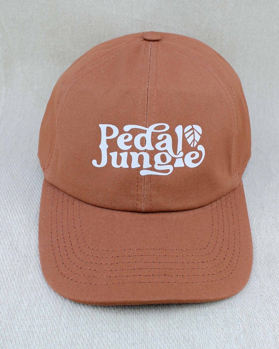 Pedal Jungle Organic Cotton 6 Panel Cap Terracotta - Pedal Jungle