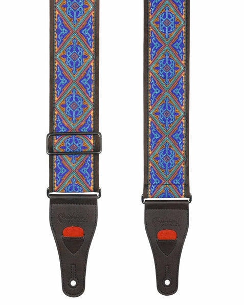 Right On! Straps Hafa Blue Vegan Guitar Strap - Pedal Jungle