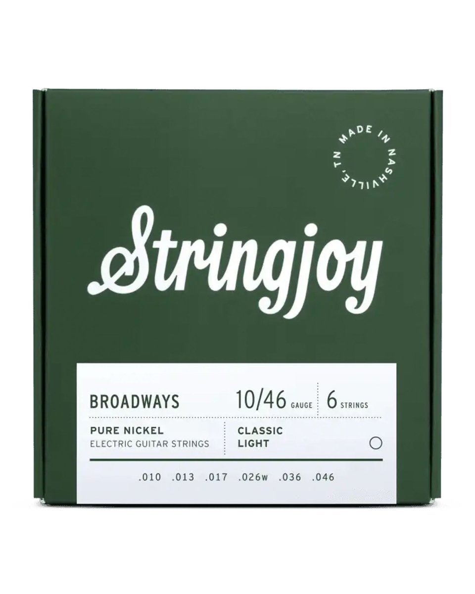 Stringjoy Broadways Pure Nickel Electric Guitar Strings Classic Light Gauge (10 - 46) - Pedal Jungle