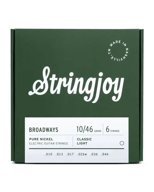 Stringjoy Broadways Pure Nickel Electric Guitar Strings Classic Light Gauge (10 - 46) - Pedal Jungle