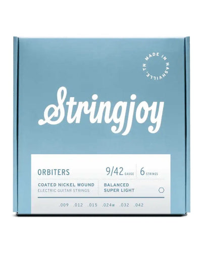 Stringjoy Orbiters Coated Nickel Electric Guitar Strings Balanced Super Light (9 - 42) - Pedal Jungle