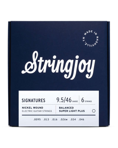 Stringjoy Signatures Nickel Wound Electric Guitar Strings Balanced Super Light Plus Gauge (9.5-46) - Pedal Jungle