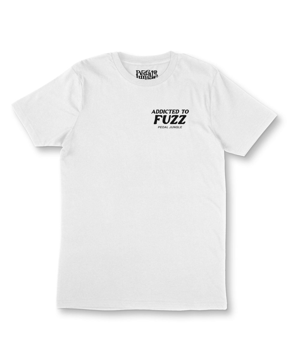 Addicted To Fuzz Organic Vegan T-shirt White - Pedal Jungle