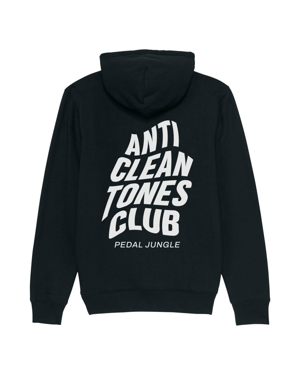 Anti Clean Tones Club Organic Vegan Hooded Top Black - Pedal Jungle
