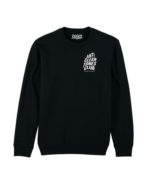 Anti Clean Tones Club Organic Vegan Sweatshirt Black - Pedal Jungle