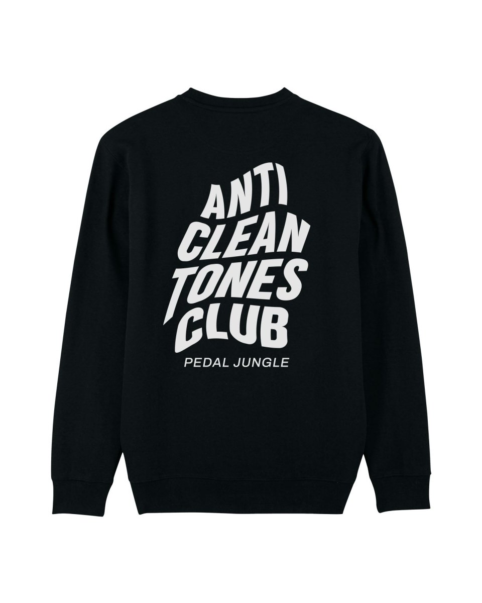 Anti Clean Tones Club Organic Vegan Sweatshirt Black - Pedal Jungle