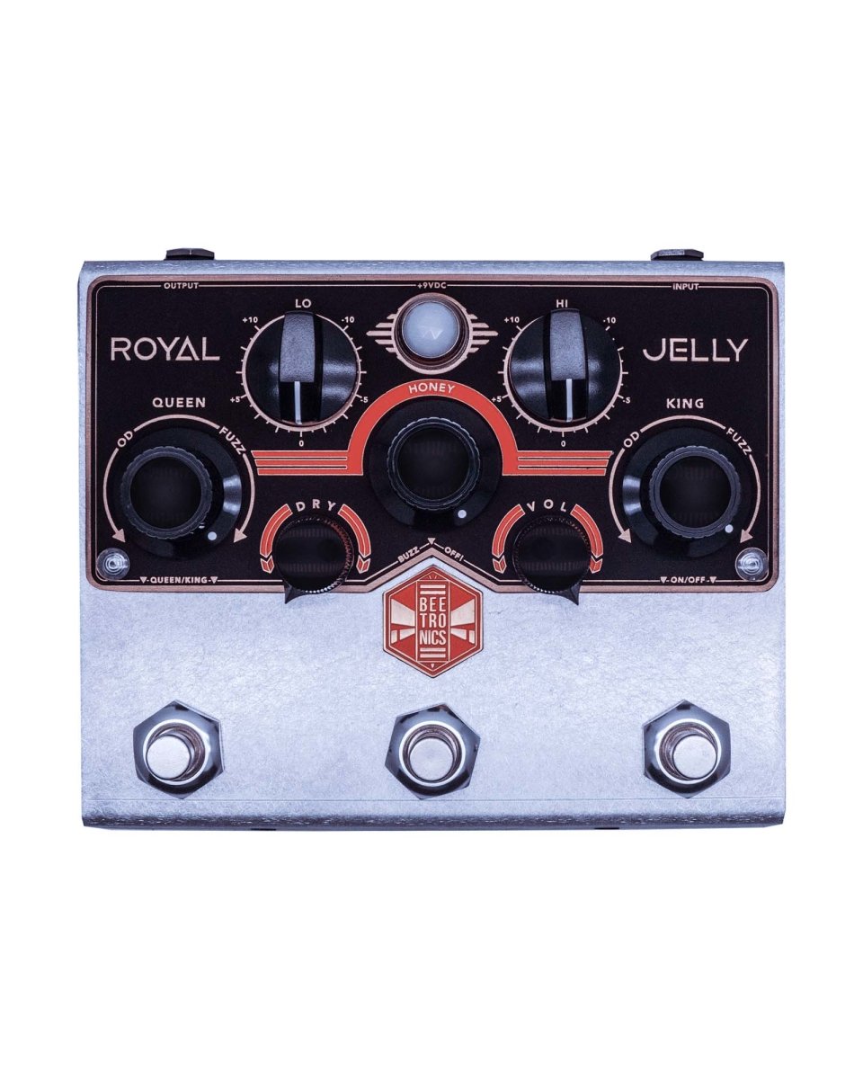 Beetronics Royal Jelly Overdrive/Fuzz Blender FX Pedal Black [Pre-Order] - Pedal Jungle