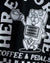 Here For The Coffee & Pedals Organic Vegan T-shirt Black - Pedal Jungle