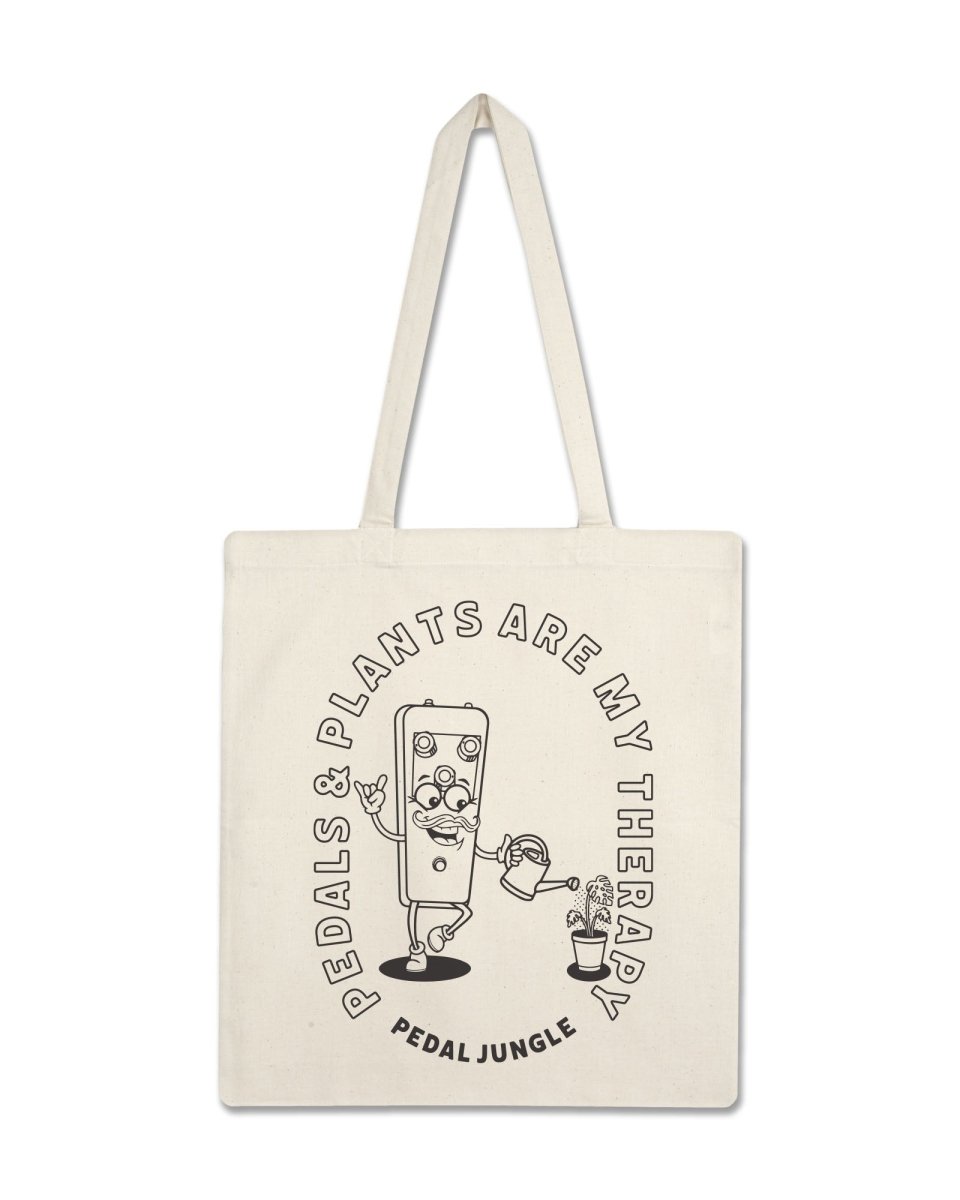 Pedals &amp; Plants Are My Therapy Premium Organic Tote Bag Natural - Pedal Jungle