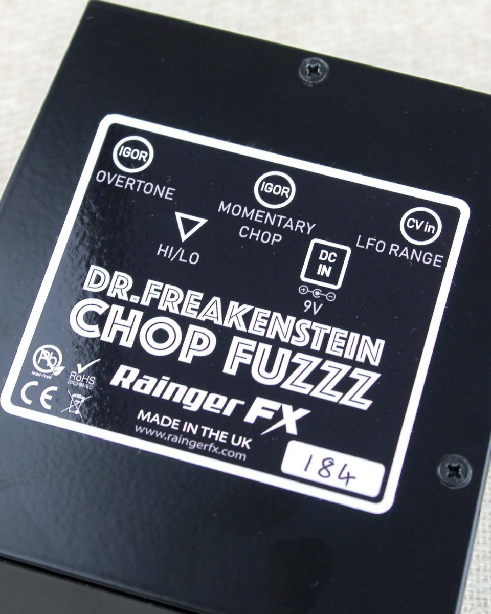Rainger FX Dr. Freakenstein Chop Fuzzz FX Pedal (incl. Igor 