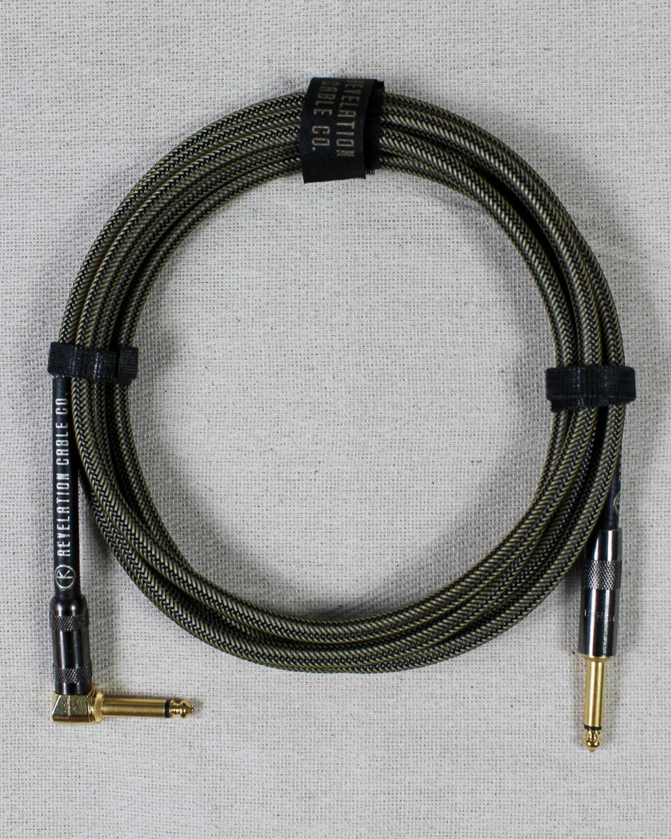 Revelation Cable Co. Black Gold Tweed 10' Premium Instrument Cable - Pedal Jungle