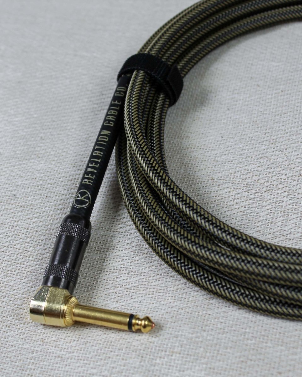 Revelation Cable Co. Black Gold Tweed 10' Premium Instrument Cable - Pedal Jungle
