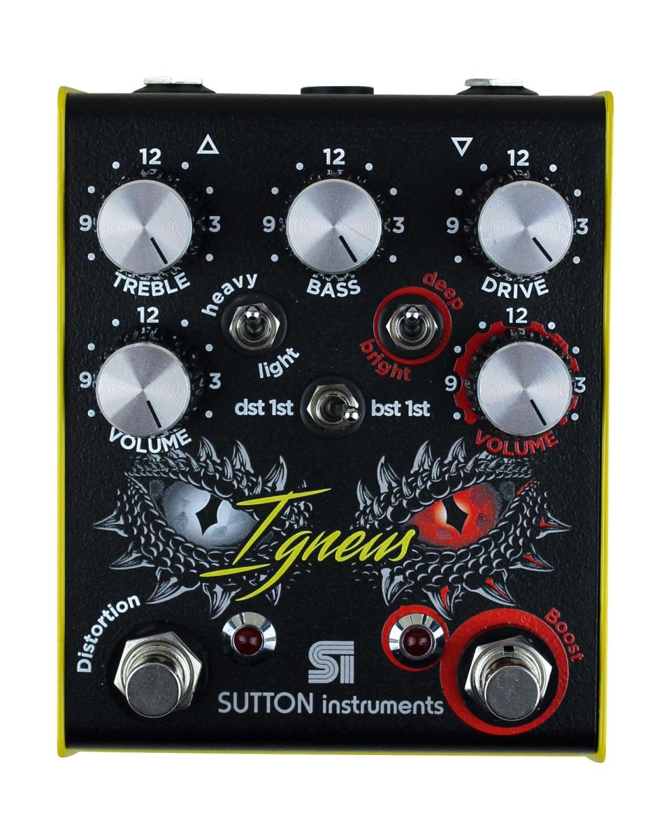 Sutton Instruments Igneus Distortion &amp; Boost FX Pedal - Pedal Jungle