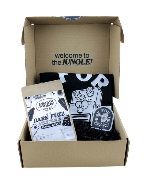 The Coffee & Pedal Lovers Box Set [Black Tee] - Pedal Jungle