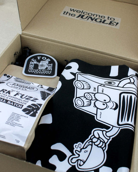 The Coffee & Pedal Lovers Box Set [Black Tee] - Pedal Jungle