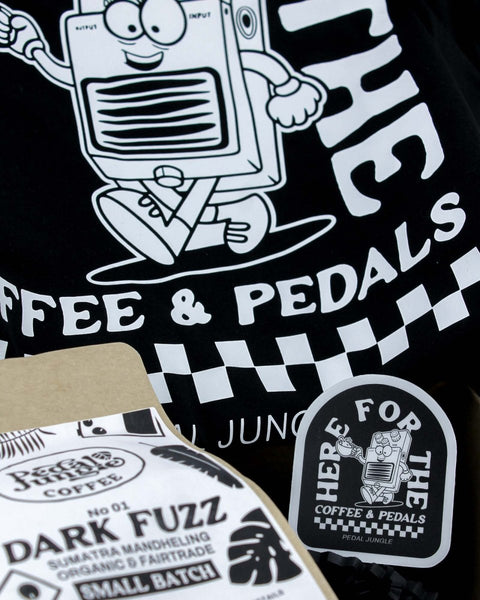 The Coffee & Pedal Lovers Box Set [Black Tee] - Pedal Jungle