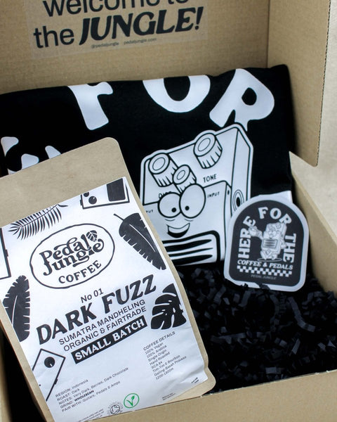 The Coffee & Pedal Lovers Box Set [Black Tee] - Pedal Jungle