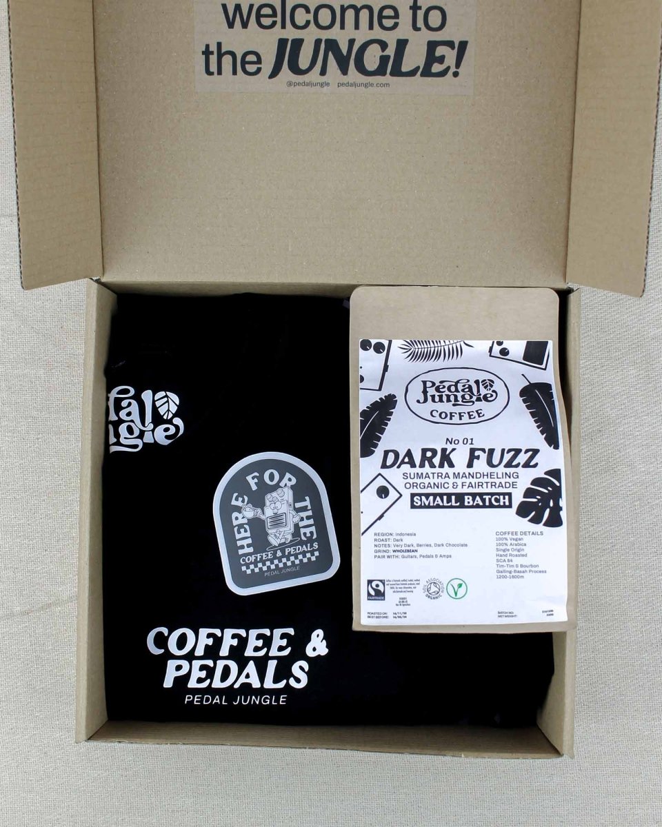 The Coffee & Pedal Lovers Box Set [Black Tee] - Pedal Jungle