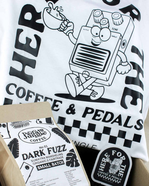 The Coffee & Pedal Lovers Box Set [White Tee] - Pedal Jungle