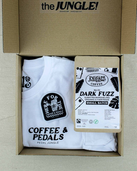 The Coffee & Pedal Lovers Box Set [White Tee] - Pedal Jungle