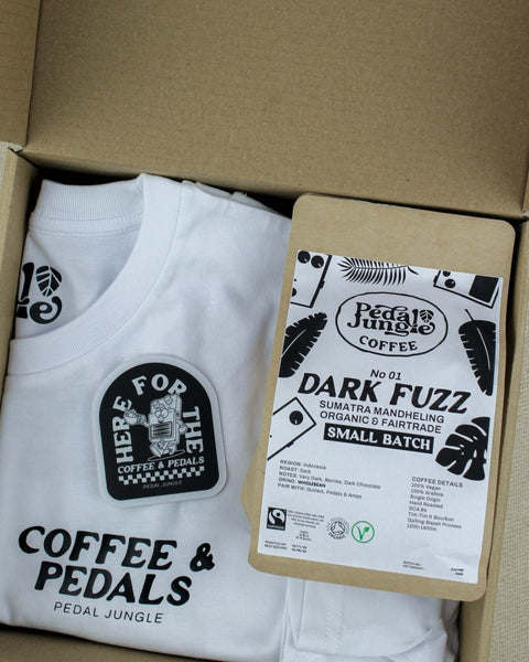 The Coffee & Pedal Lovers Box Set [White Tee] - Pedal Jungle