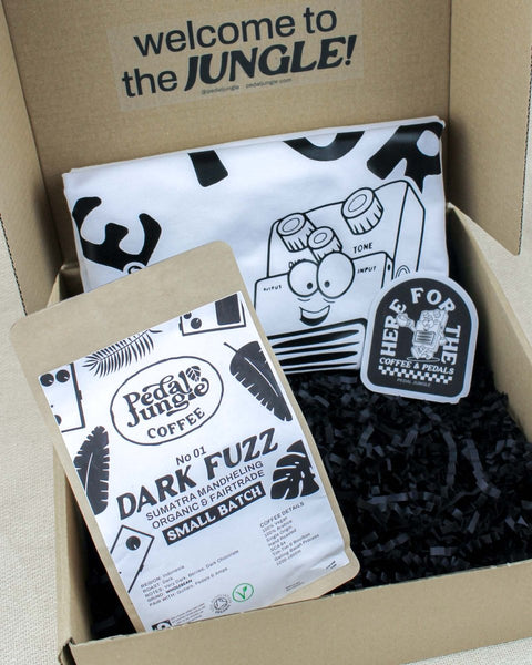 The Coffee & Pedal Lovers Box Set [White Tee] - Pedal Jungle